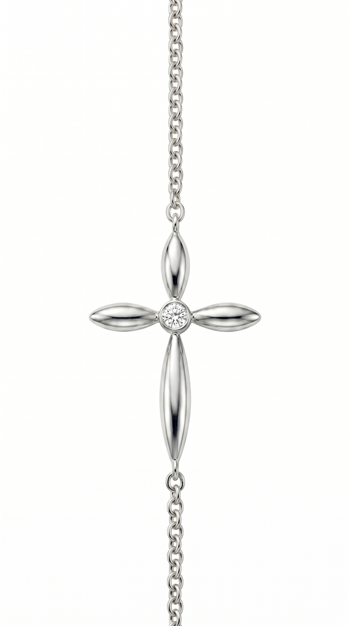 Dames kruis armband | s925 Zilver – Eternal Radiance