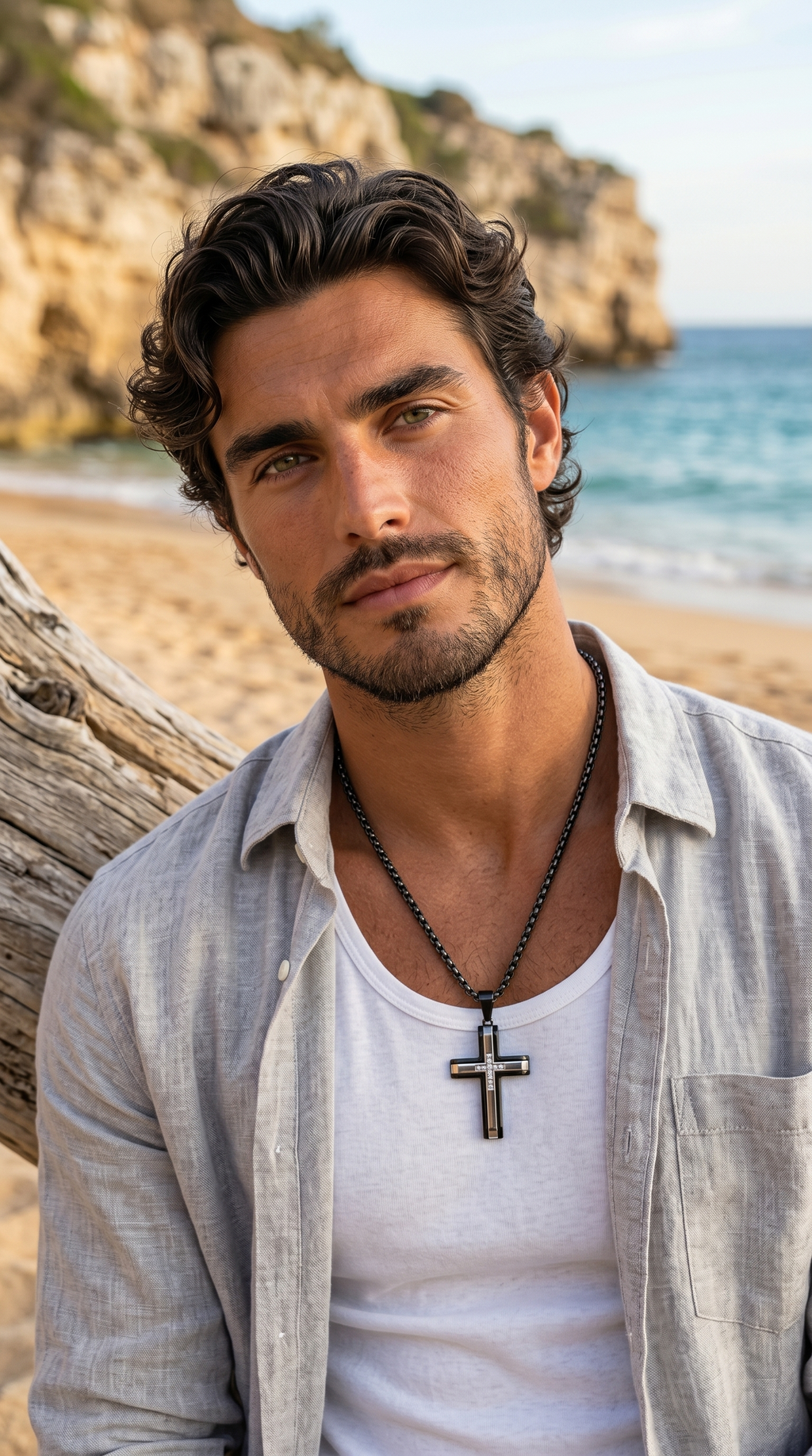 Heren kruis ketting | Kings collectie – Zwart/Zilver – David's Courage