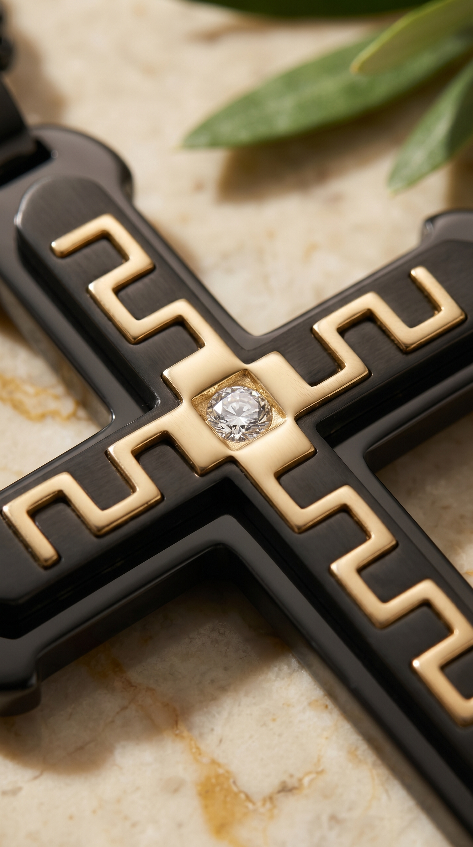 Heren kruis ketting | Kings collectie – Zwart – Solomon's Wisdom