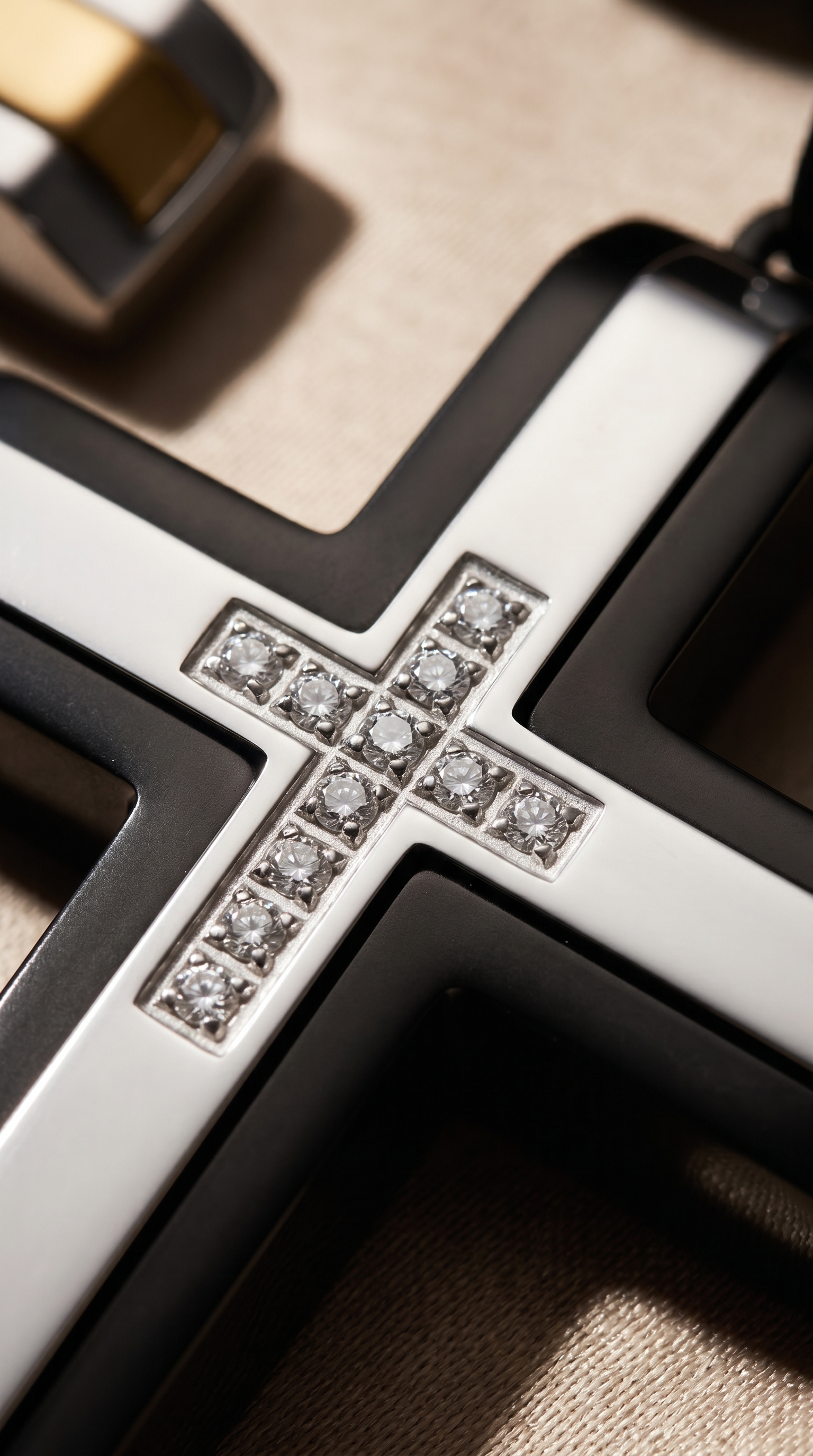 Heren kruis ketting | Kings collectie – Zwart/Zilver – David's Courage