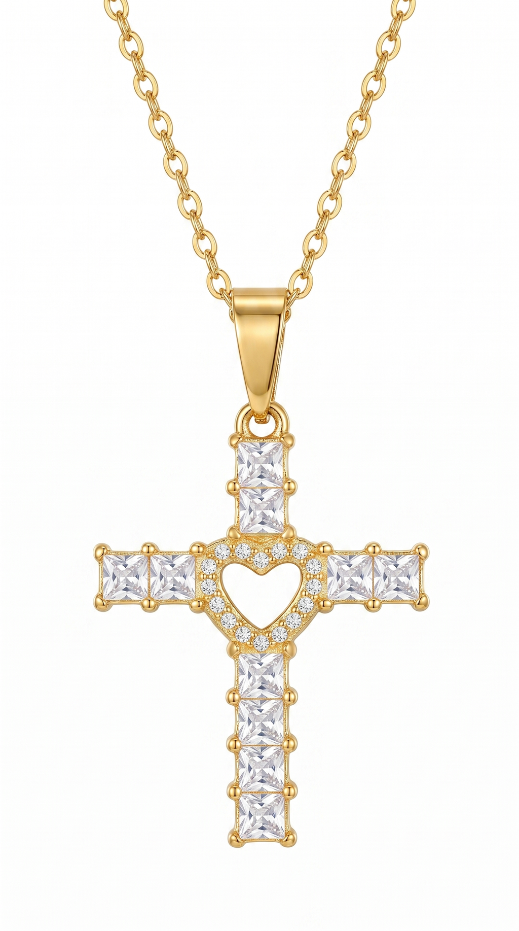 Dames kruis ketting | Queens collectie - Goud – Esther's Grace
