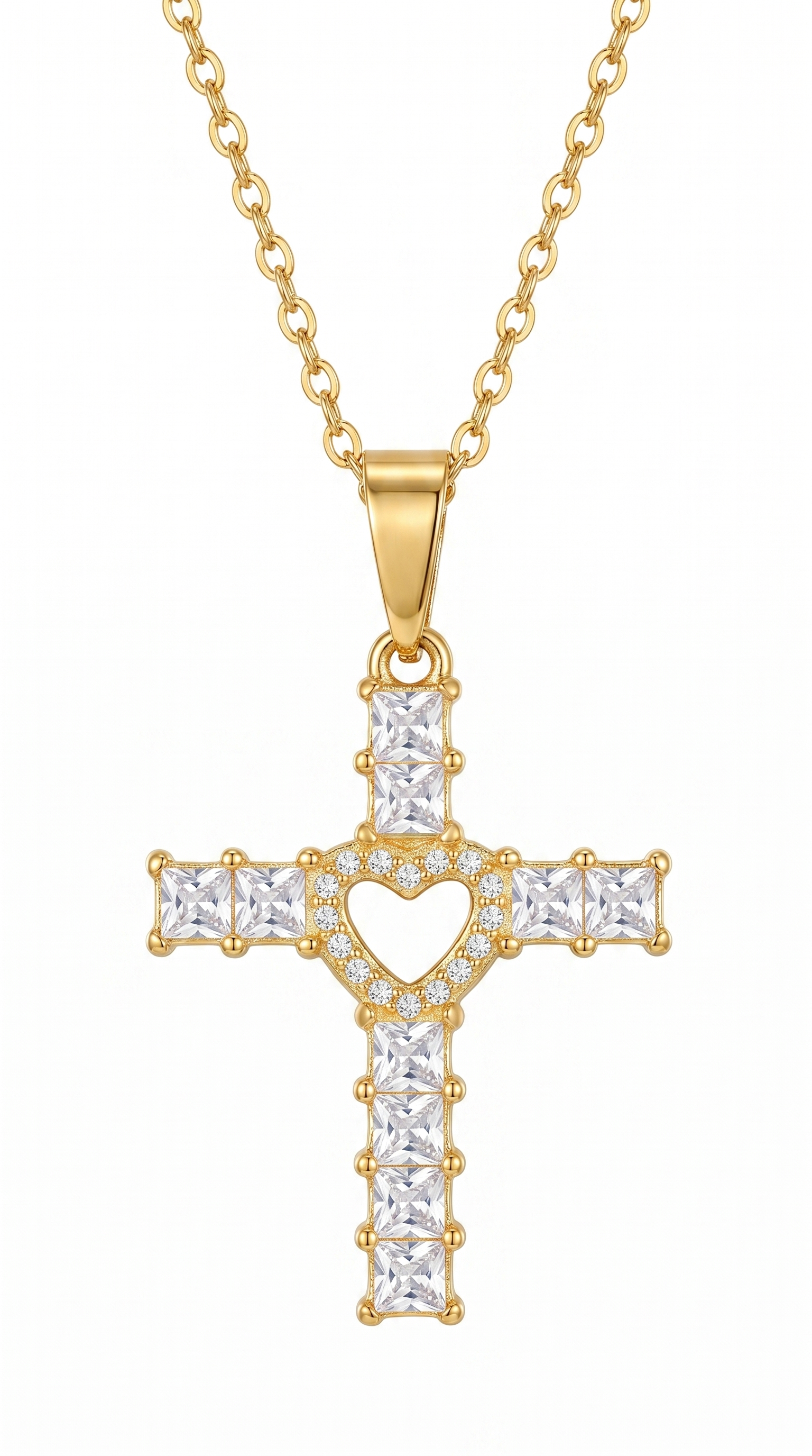 Dames kruis ketting | Queens collectie - Goud – Esther's Grace
