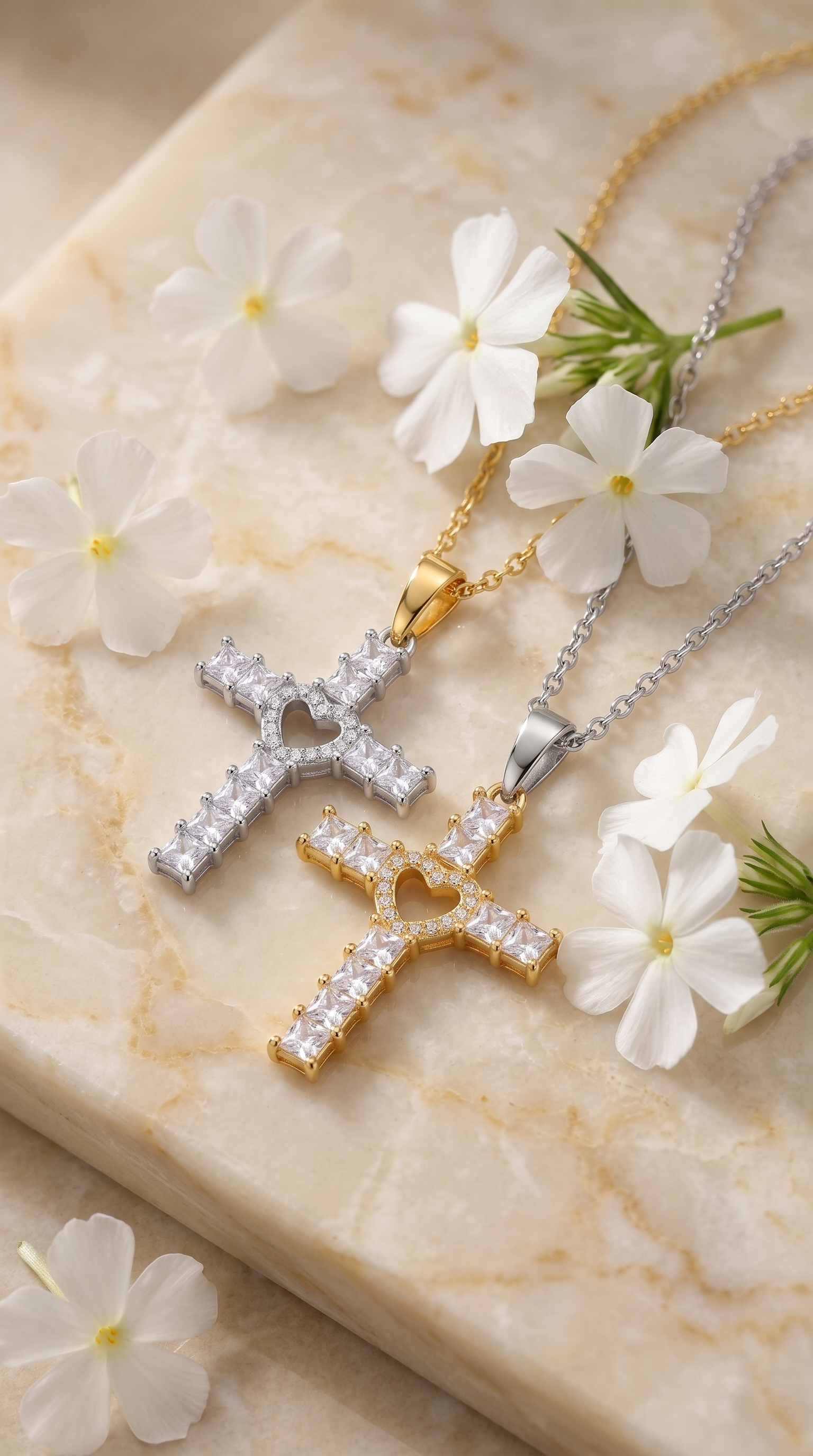 Dames kruis ketting | Queens collectie - Goud – Esther's Grace