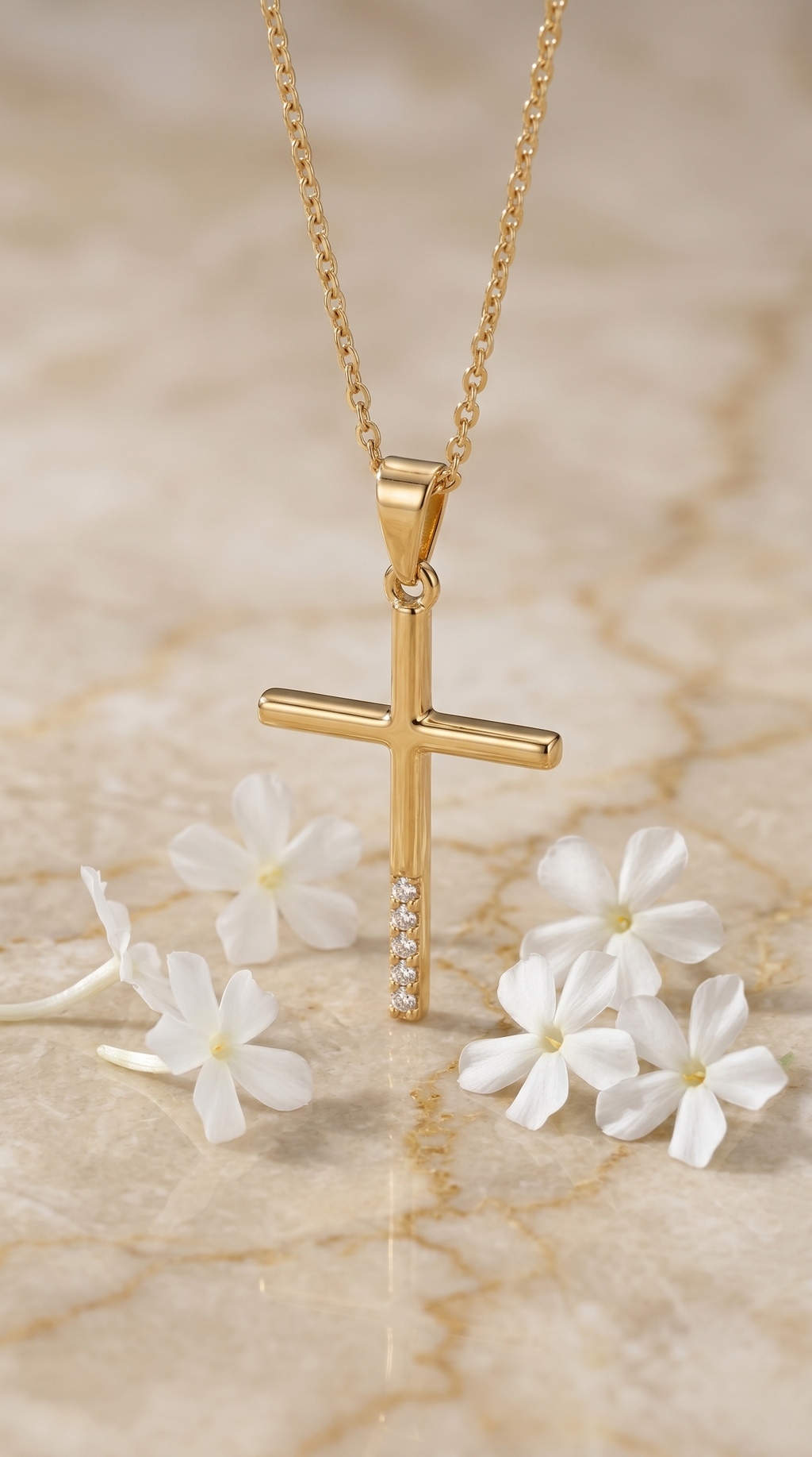 Dames kruis ketting | Goud – Calvary