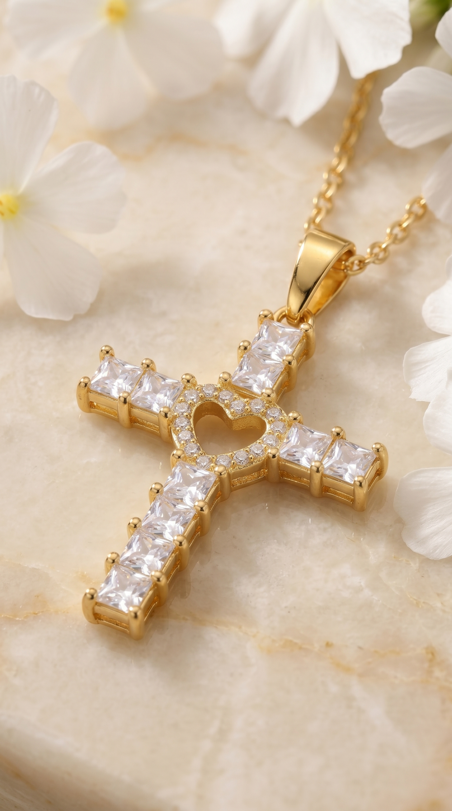 Dames kruis ketting | Queens collectie - Goud – Esther's Grace