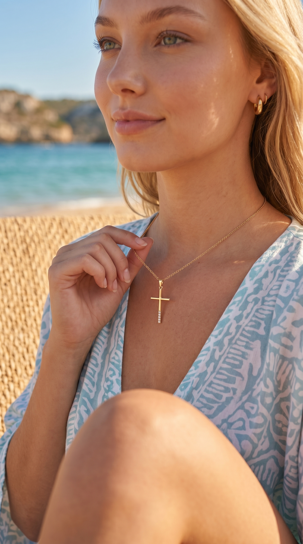 Dames kruis ketting | Goud – Calvary