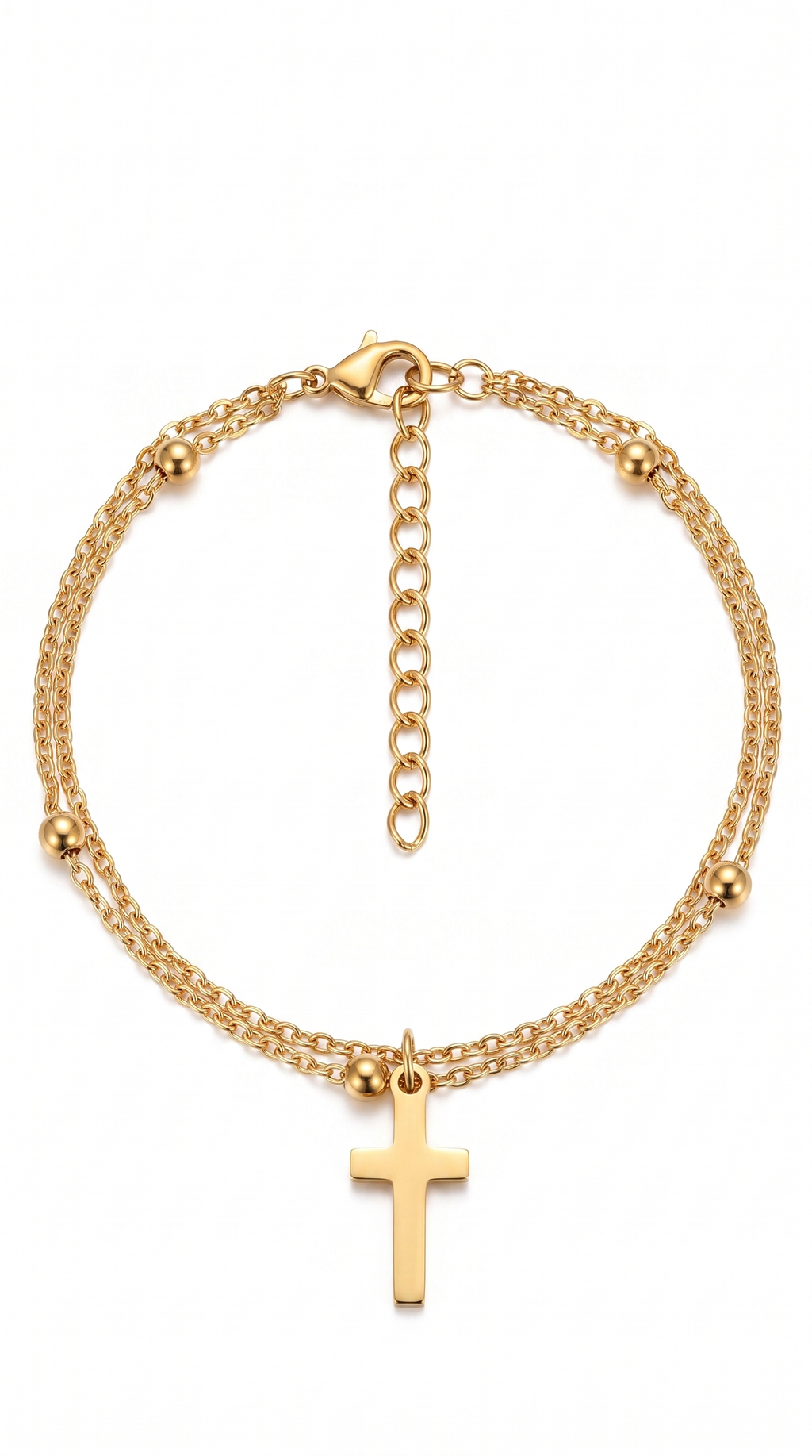 Dames kruis armband | Goud – Naomi's Return