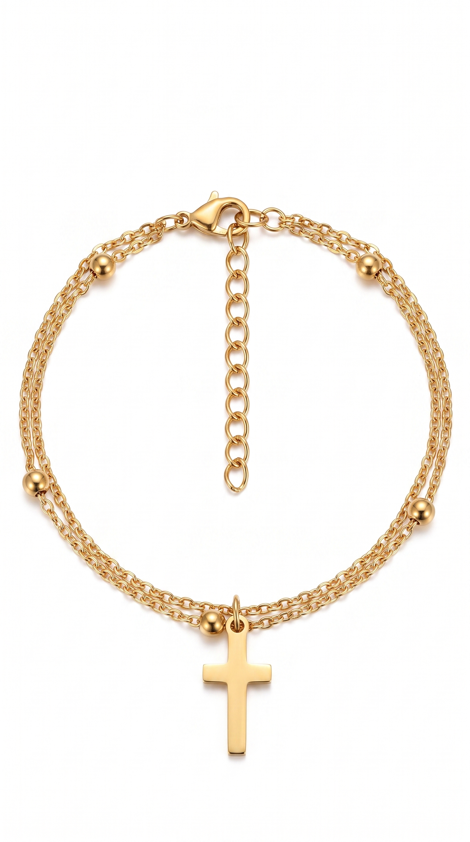 Dames kruis armband | Goud – Naomi's Return