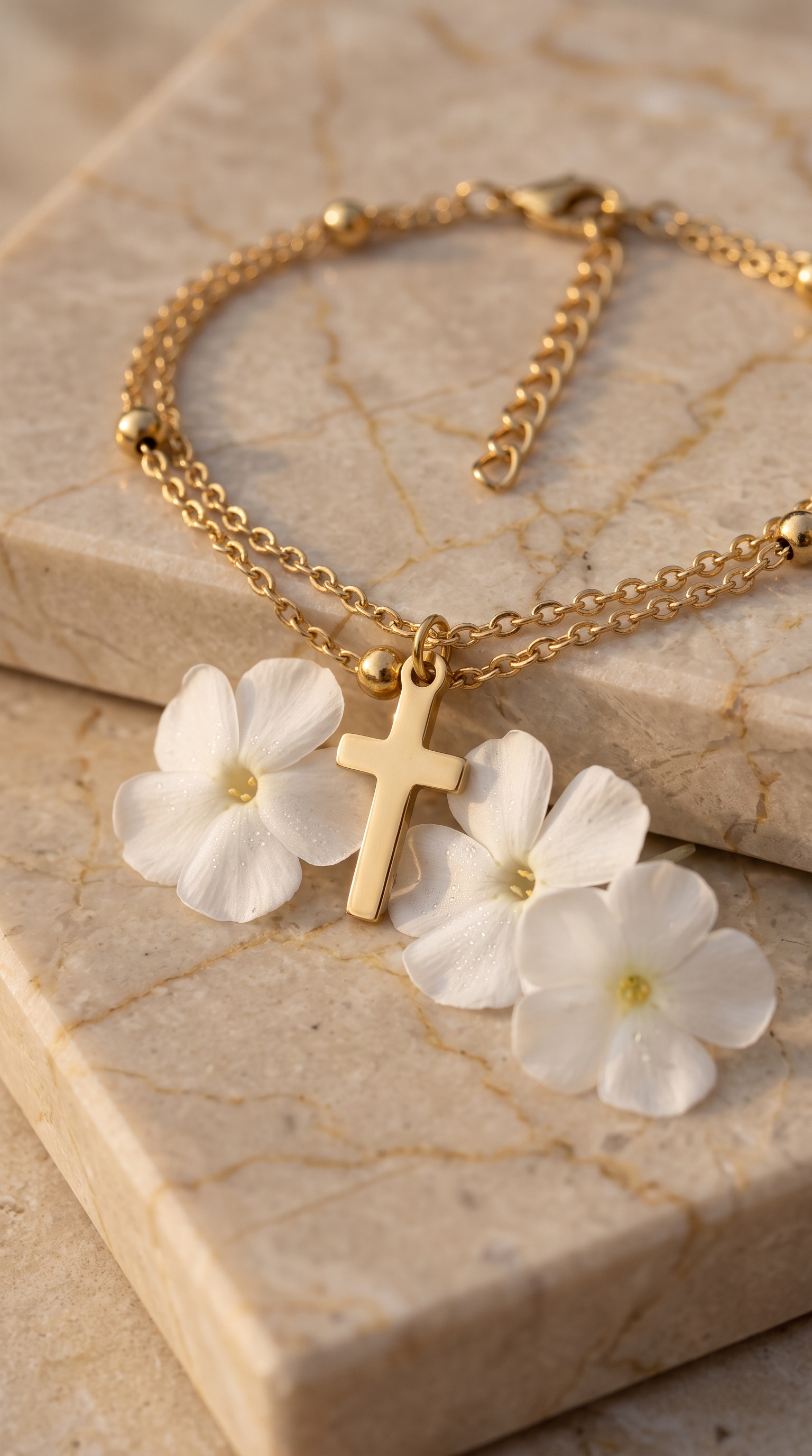 Dames kruis armband | Goud – Naomi's Return