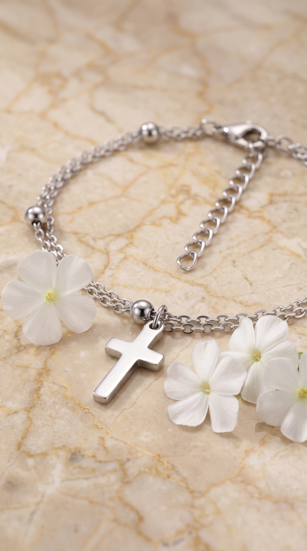 Dames kruis armband | Zilver – Naomi's Return