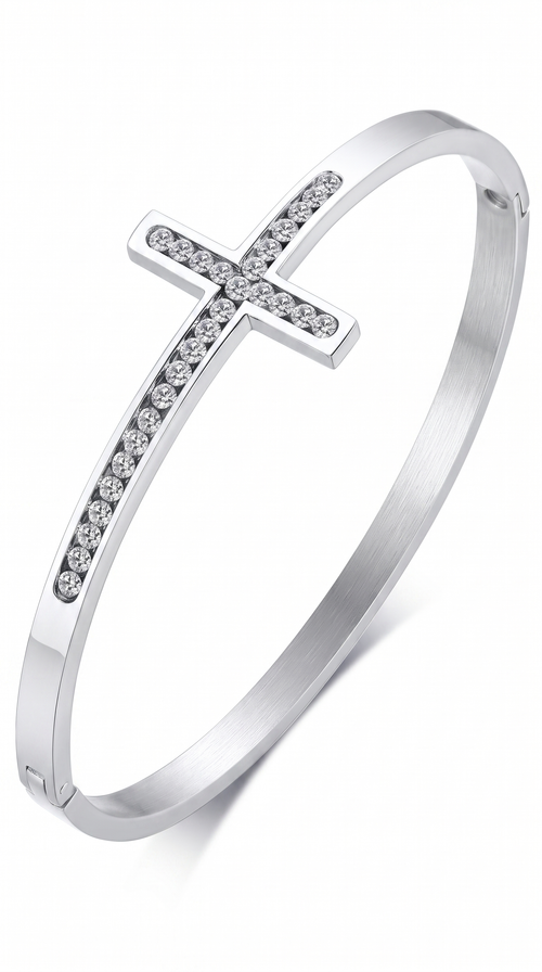 Dames kruis armband | Zilver – Deborah's Strength