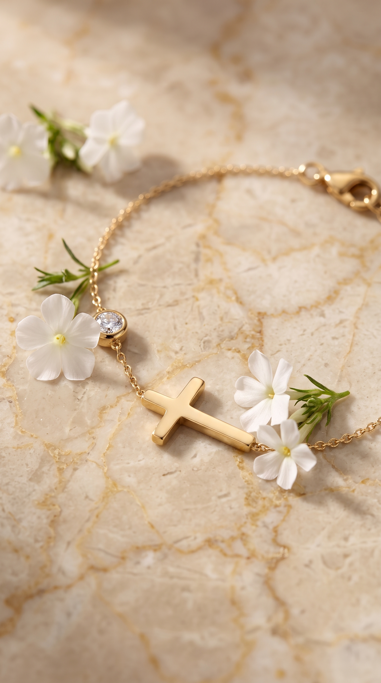 Dames kruis armband | Goud - Beloved