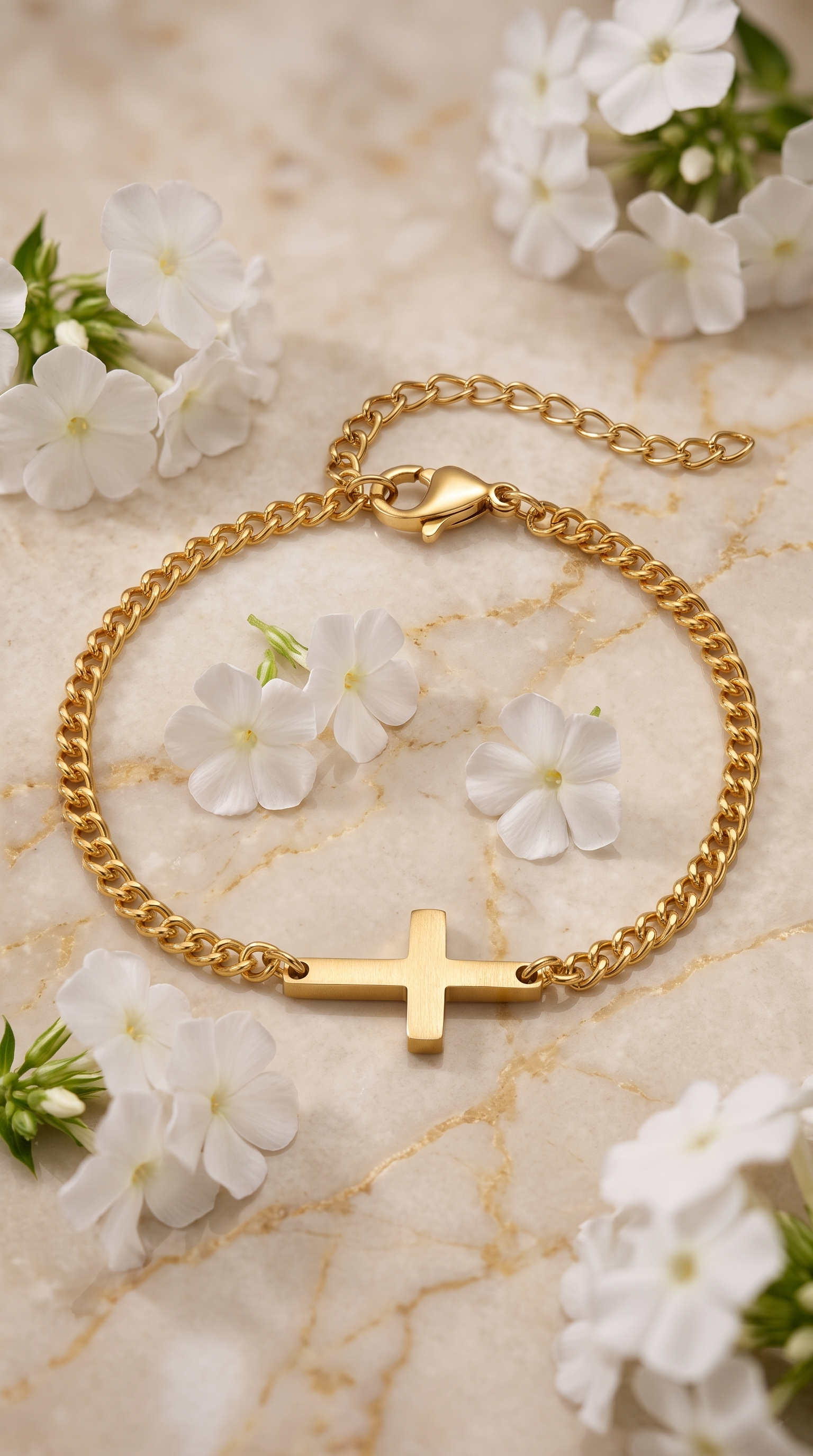 Dames kruis armband | Goud – Selah