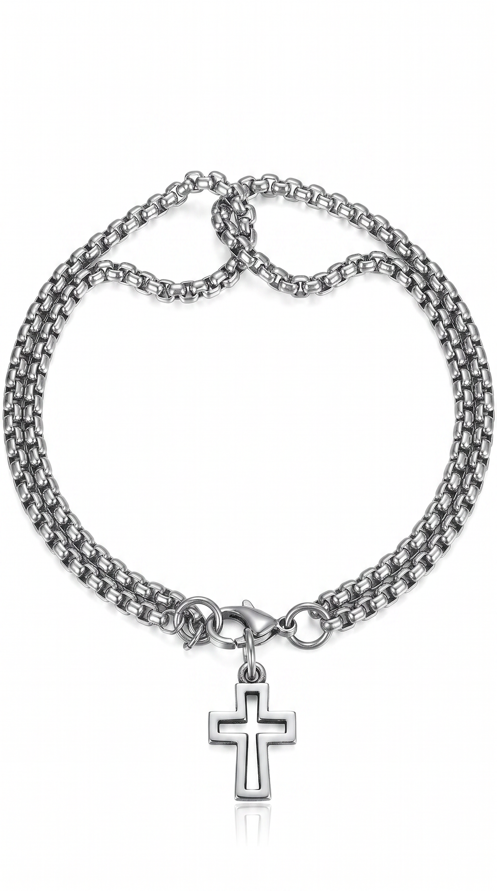 Heren kruis armband | Zilver - Cornerstone
