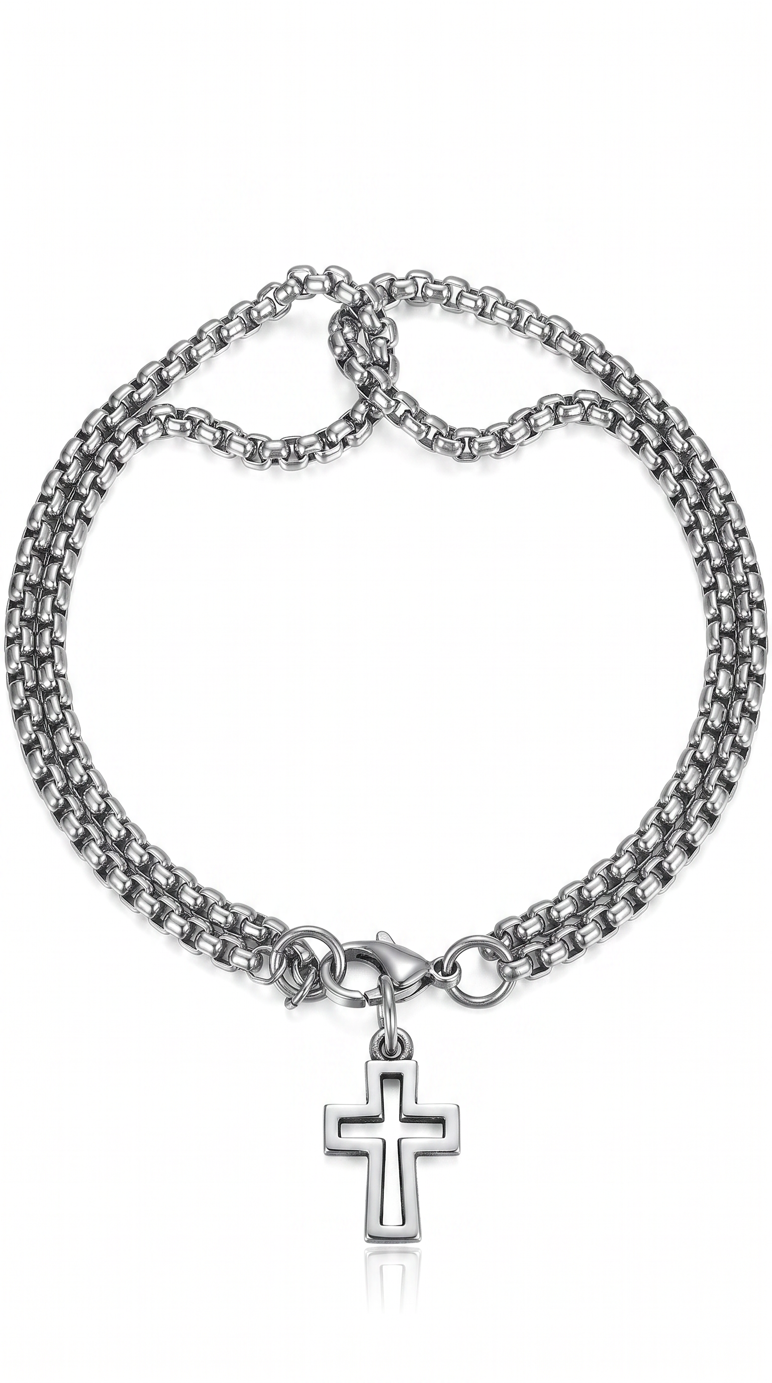 Heren kruis armband | Zilver - Cornerstone