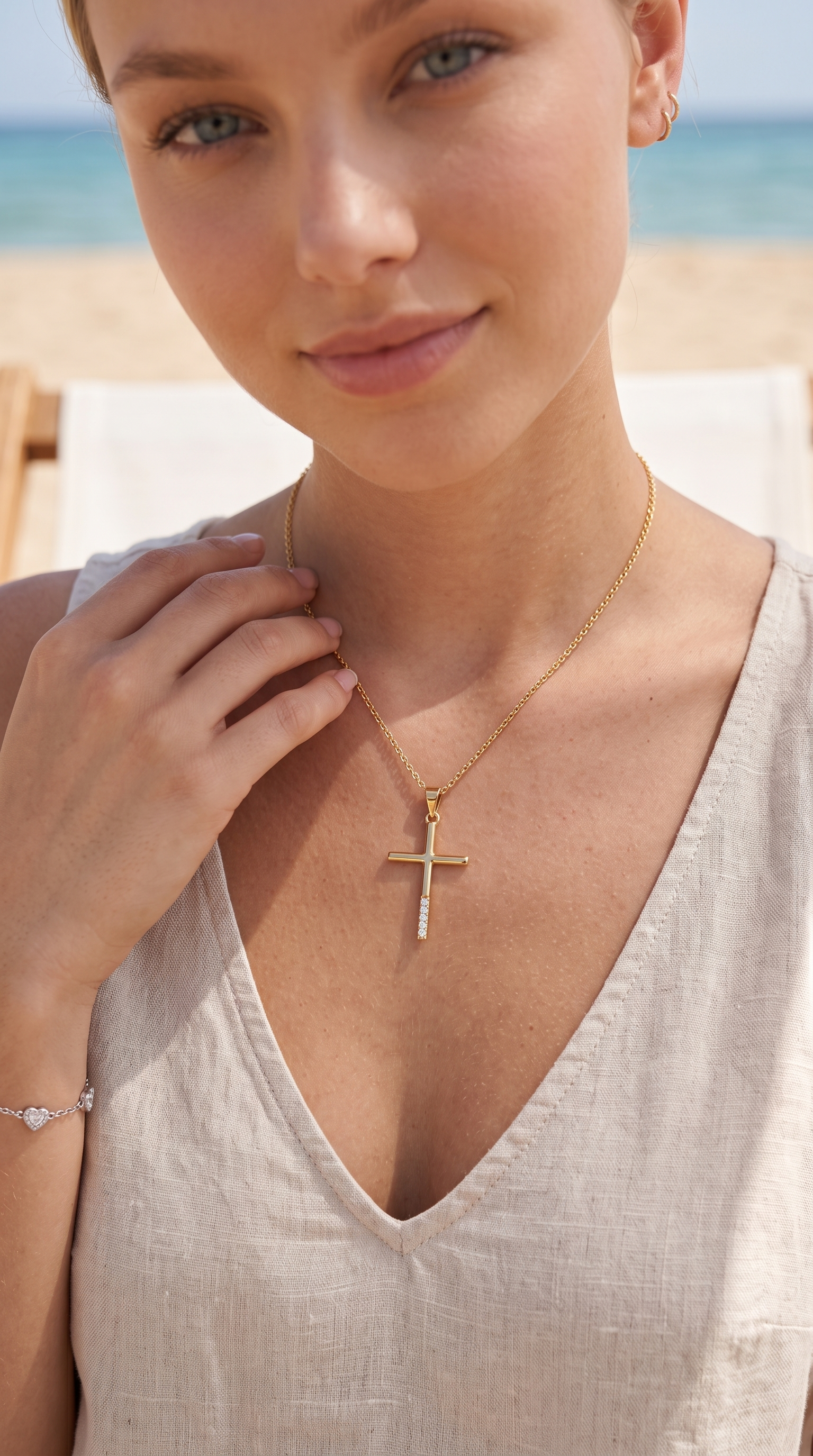 Dames kruis ketting | Goud – Calvary