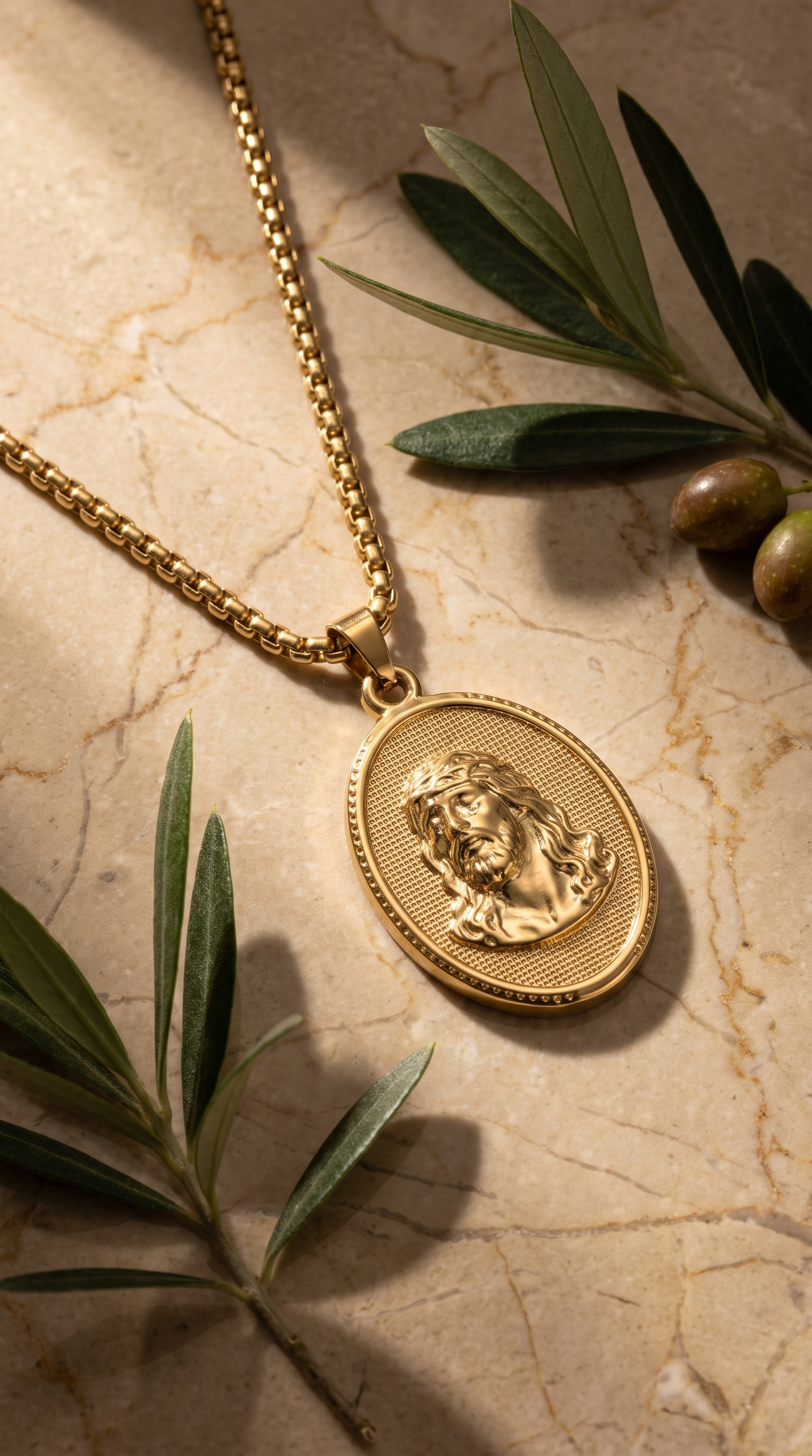 Heren Jezus ketting | Goud – King of kings