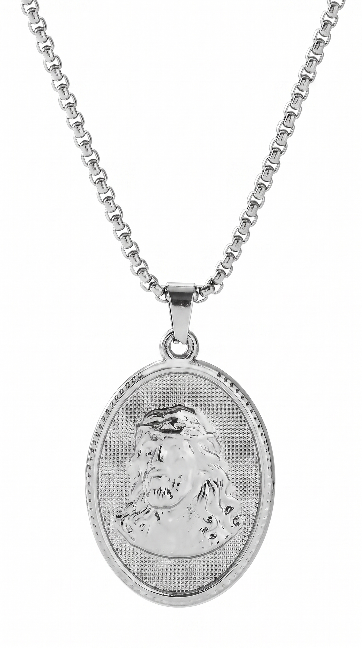 Heren Jezus ketting | Zilver – King of kings