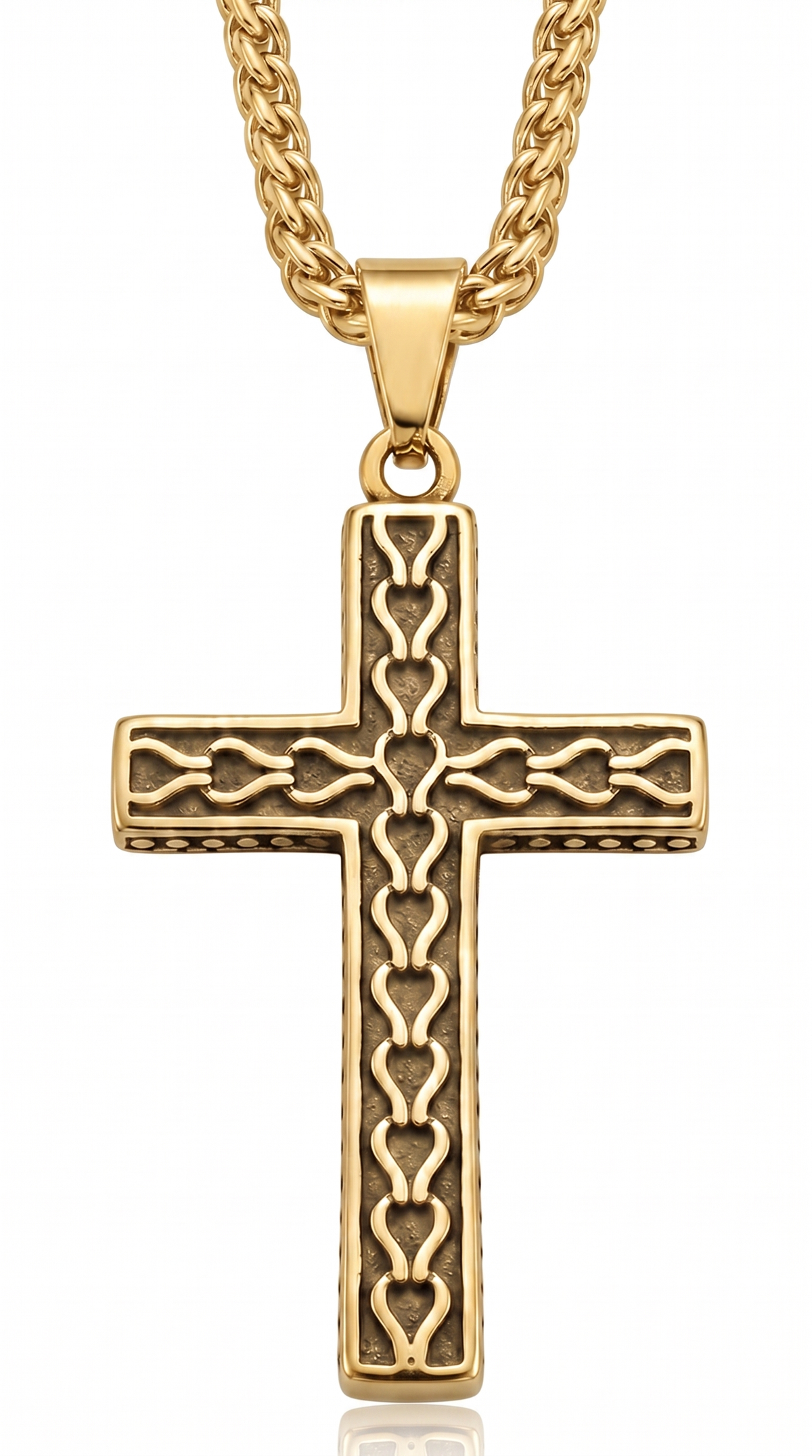 Heren kruis ketting | Goud – Damascus