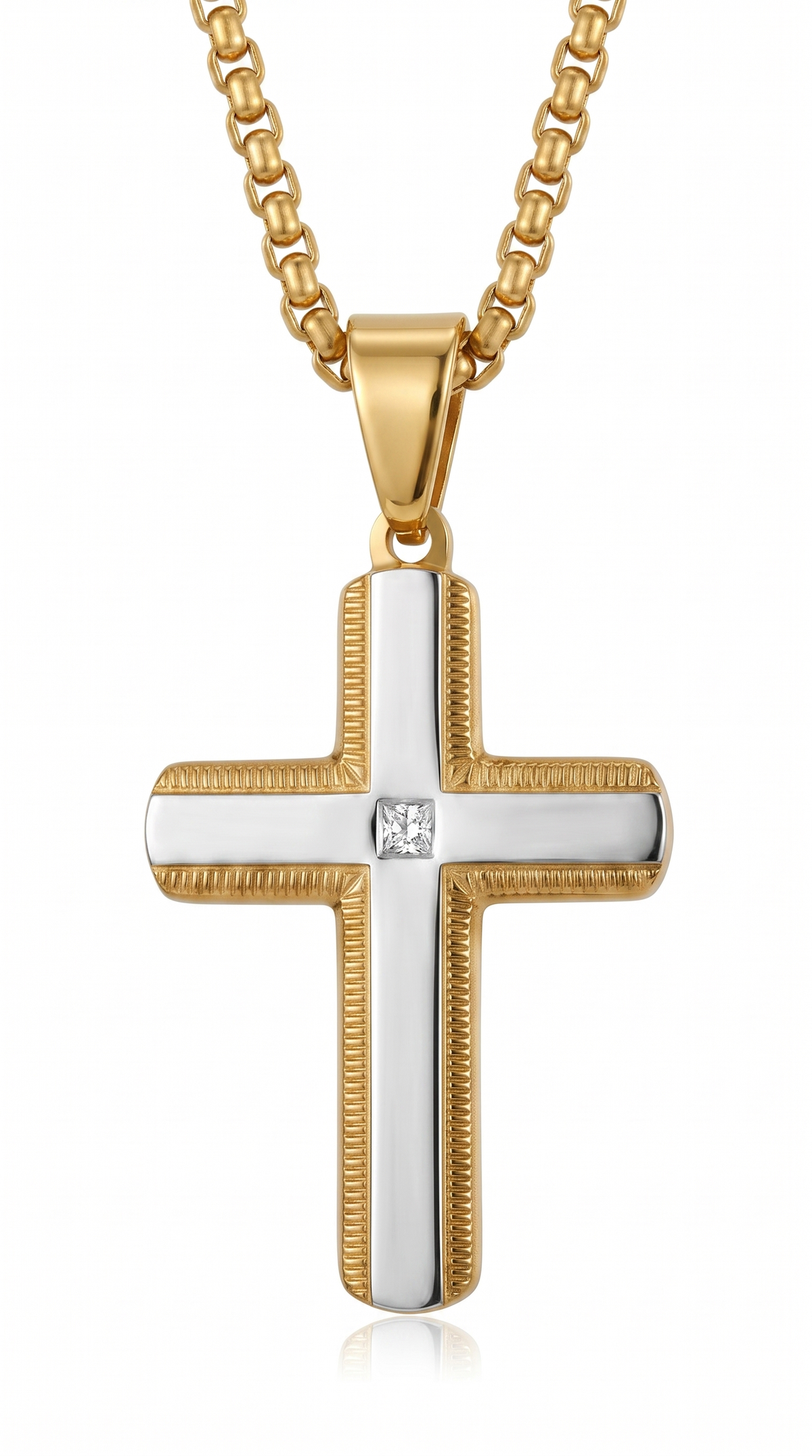 Heren kruis ketting | Goud – Chosen
