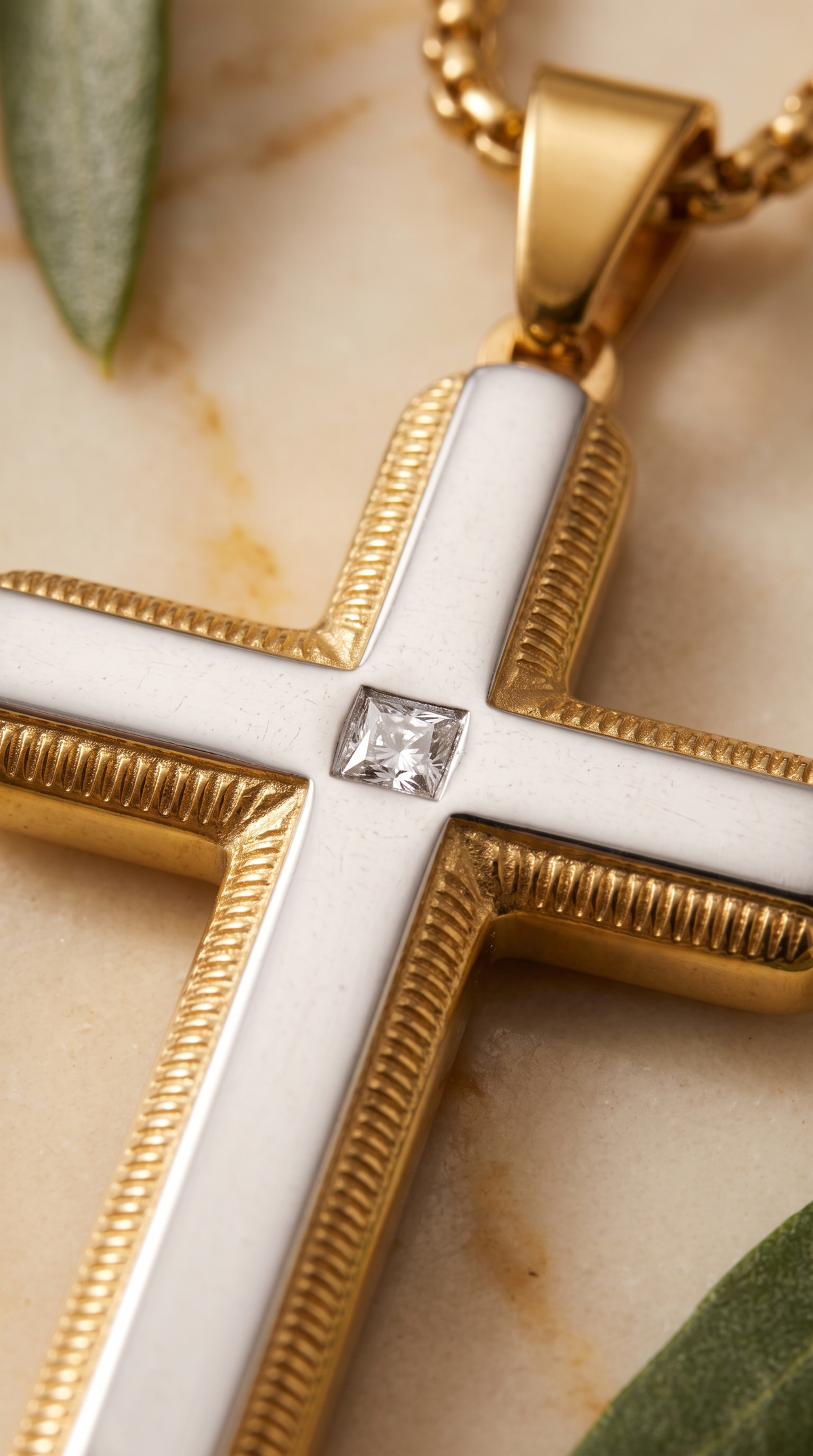 Heren kruis ketting | Goud – Chosen