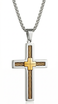 Mens cross | silver outline (Havilah)