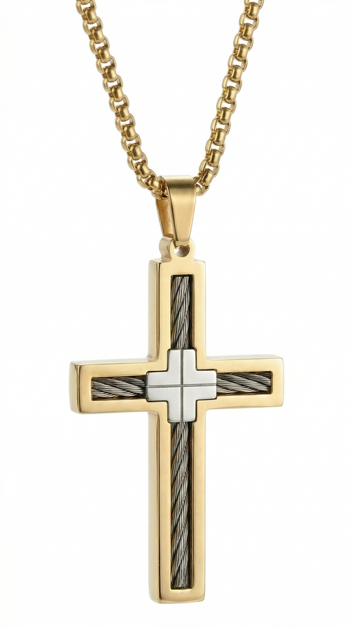 Heren kruis ketting | Goud – Ascension