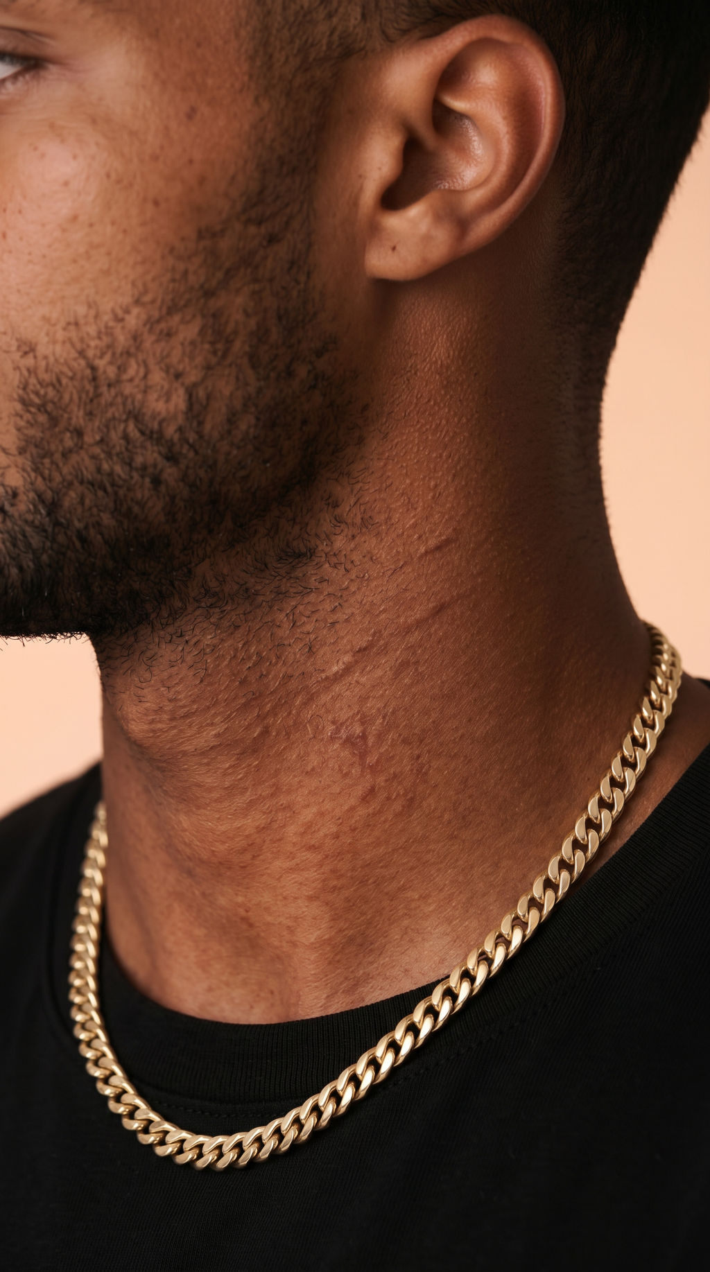 Heren cuban ketting 6mm 55cm | Goud - Anchor