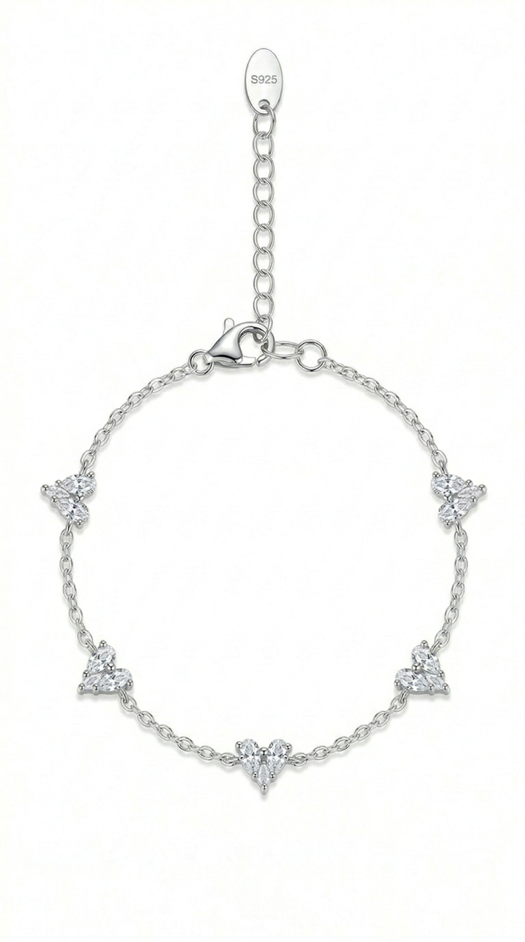 Dames hartjes armband | s925 Zilver – Sacred love