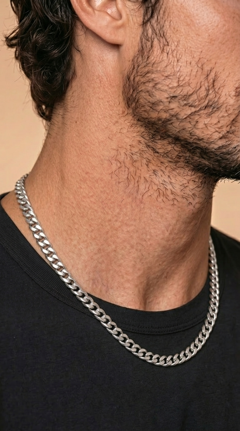 Heren cuban ketting 6mm 55cm | Zilver - Anchor