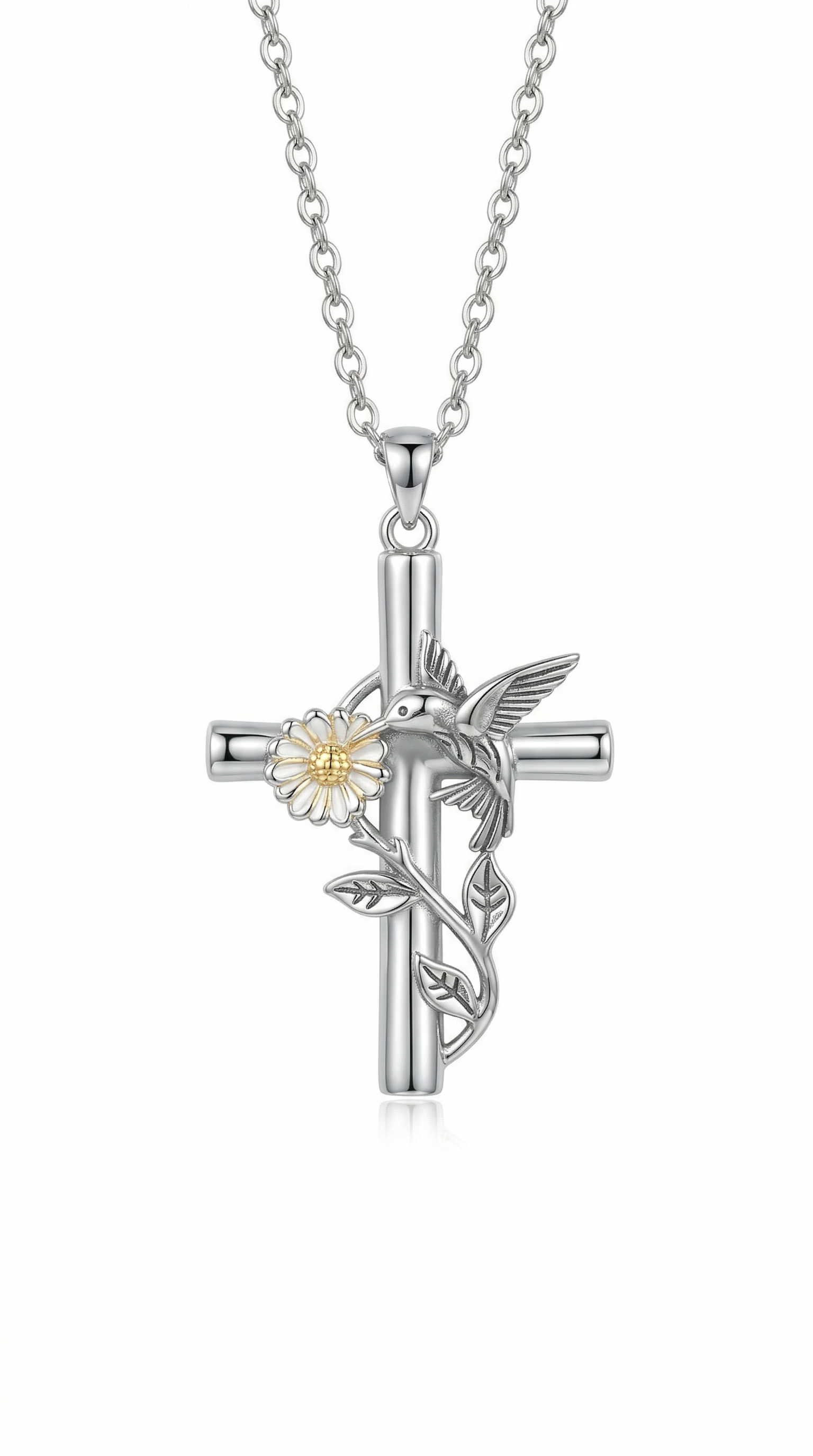 Womens cross necklace | Silver – Wings of grace